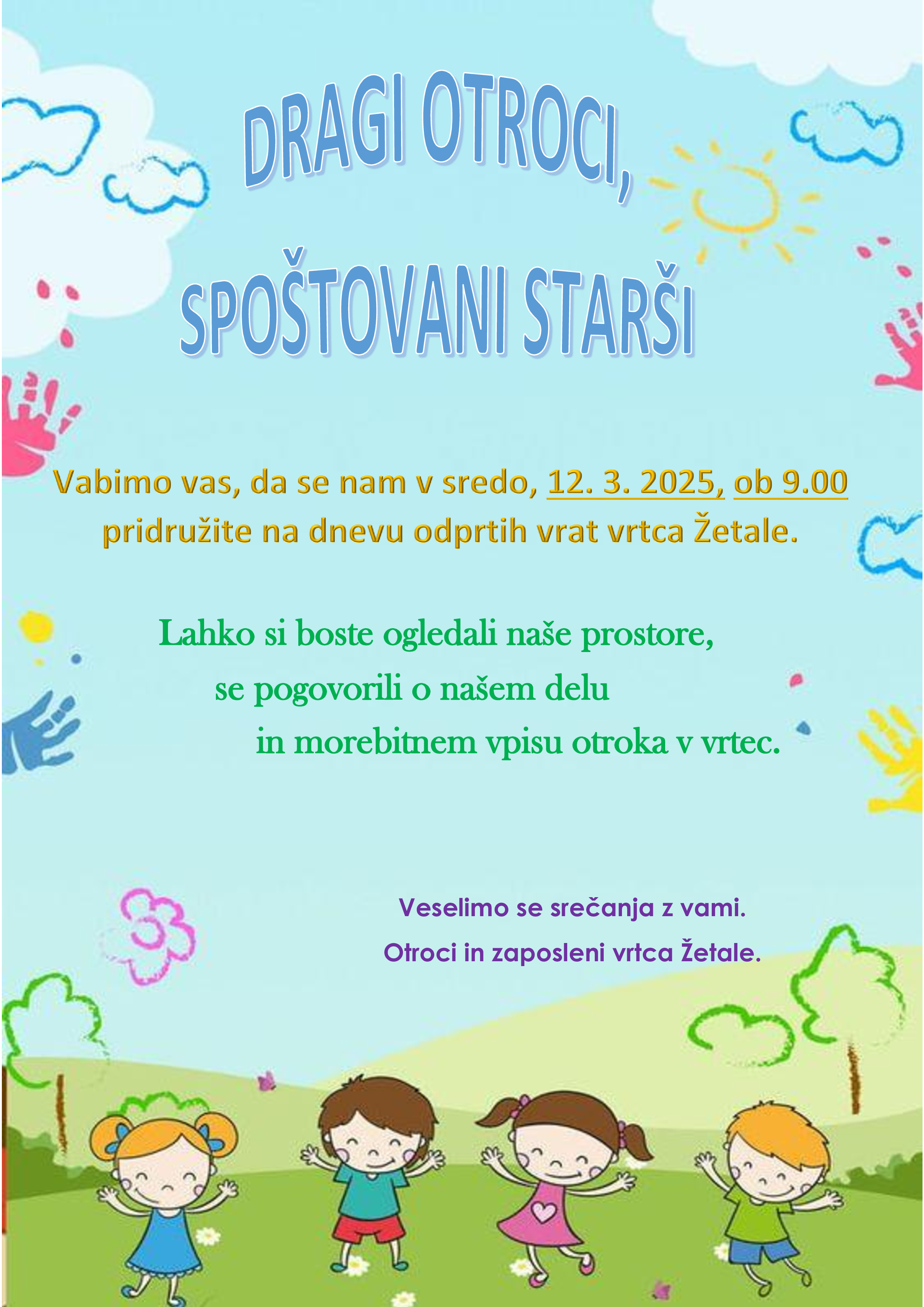 odprta vrata vrtca